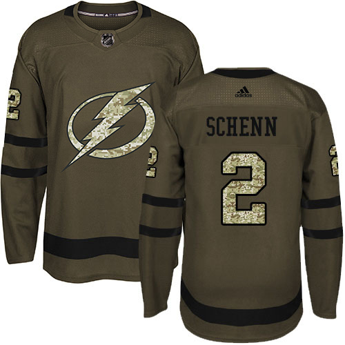 Adidas Tampa Bay Lightning #2 Luke Schenn Green Salute to Service Youth Stitched NHL Jersey->youth nhl jersey->Youth Jersey